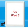iPad 2 touch screen with home button assembly and adhesive tape attached [White]